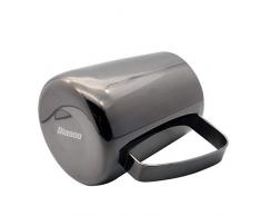 Dianoo Lanciatore Per Latte In Acciaio Inossidabile Placcato In Titanio Scrematrice Tazza Di Latte Art Caffè Latte Cappuccino Nero 600ml