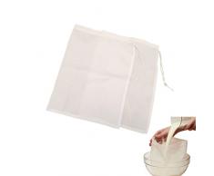 Filtrante Latte Vegetale, Sacchetto Filtro, Borsa Per Latte Di Noci, Sacchetti Riutilizzabili Per Alimenti, Sacchetti In Tessuto Filtranti, Sacchetto Filtro Per Te, Sacchetti Di Garza, 20*30Cm, 2Pcs