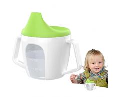Xiaocao Bicchiere Neonato,biberon con Manici, Biberon Acqua 6 Mesi, Baby Training Cup con Manici, Bottiglia dAcqua Portatile per Bambini