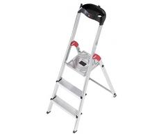 Hailo 8160-301 - L60 easyclick - scala in alluminio con 3 passaggi e vassoio superiore multifunzionale
