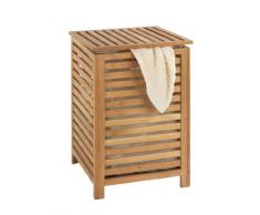 Wenko 18620100 Cesto per la biancheria "Norway" in noce, 45 x 65 x 45 cm