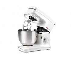 Girmi IM30 Impastatrice Planetaria Professionale, 1000W (1300W Max), 5.2 Litri, 8 Velocità, Bianco