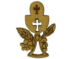 30 PEZZI Calice Comunione traforato in legno decorazione bomboniera