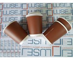 PZ 420 BICCHIERI ML 278 PER CIOCCOLATA CALDA CAPPUCCINO CAFFE E BEVANDE CALDE BICCHIERE CARTONE TERMICO PER CAFFE + COPERCHIO