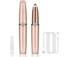 Riparatore sopracciglia, Charminer Coltello per modellare le sopracciglia Elettrico Entry level, Sopracciglia multifunzione sicuro, Veloce, Adatto a donne e uomini, LED Incorporato, USB Ricaricabile