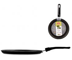 BALLARINI Crepiera Antiaderente Firenze Un Manico cm25 Pentole Cucina, Acciaio Inossidabile, Nero, 26 cm