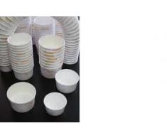 PZ 100 COPPETTE CC 80 PER GELATO IN CARTONE TERMOSALDATO BIANCHI E NERI BICCHIERI PER GELATERIA BLACK AND WHITE CUP