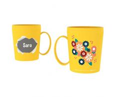 TAZZA IN PLASTICA con Nome E Disegni - Sara - RYN068