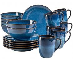 MÄSER Set colazione in ceramica OSSIA, blu reale