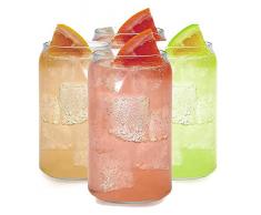 Set da 4 Bicchieri Acqua Vetro Bicchieri per Long Drink in Vetro di Cristallo Trasparente 473ml Bicchiere di vino Tazza di coca cola Tazza di succo Lavabile in Lavastoviglie e Adatto al Microonde