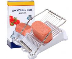 Emonbuln Tagliauova Taglia Uovo Sode, Tagliauovo a fette,Tagliauovo in Metallo,Multifunzione Affettatrice per Uova, Taglia-Uova per Fettine Sottili Ovali in Acciaio Inossidabile Taglia cipolla