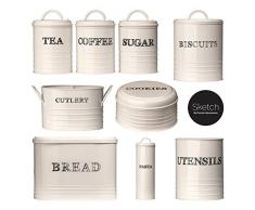 Premier Housewares 0507633 Sketch Contenitore per Biscotti, Metallo, Beige