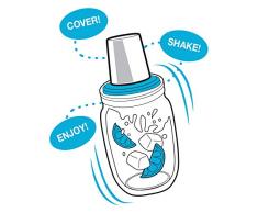 Jarware Cocktail Shaker Coperchio per Barattoli, Grigio