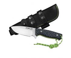iFIELD EL29118 Multifunzionale Escursioni, Caccia e Sopravvivenza Coltello per lesterno, TRF con Manico Verde Elettrico separatore con Böhler N690c Acciaio, Fatto in Albacete (Spagna)