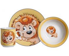 Ritzenhoff & Breker Happy Zoo Leo Set di stoviglie per bambini, 3 pezzi
