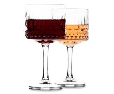 GOSOYO Set di 2 bicchieri coupé vintage, Champagne, cocktail, Martini, bicchieri da vino,bicchieri a stelo lungo, (8.8oz/260ml) (2 Pack Goblet)