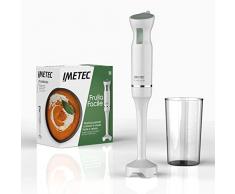 Imetec FrullaFacile, Frullatore a Immersione, Gambo XL, Lame in Acciaio Inox, Funzionamento a Impulsi, Bicchiere Graduato da 700 ml BPA Free, 800 W, Impugnatura Ergonomica