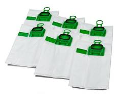 PIESSEONLINE 6 Sacchetti in Microfibra Adattabile per Aspirapolvere Folletto modello VK140-150