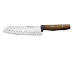 WÜSTHOF Santoku, Urban Farmer (1025246017), Lama Alveolata da 17 cm, Manico In Faggio, Acciaio Inox, Coltello da Cuoco Giapponese Molto Affilato