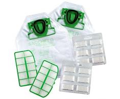SACCHETTI FOLLETTO VK 200 VK 220 S CON 12 SACCHETTI PROFUMI E 2 FILTRI VK220S COMPATIBILE