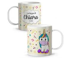 LolaPix Tazza Unicorno Personalizzata con Nome. Ritorno a Scuola. Plastica. Vari Disegni. Unicorno