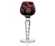 Bicchiere da liquore, bicchiere grappa, bicchiere cristallo, ametista, collezione "LARGHETTO", 13 cm, lavorato a mano, cristallo al piombo (GERMAN CRYSTAL powered by CRISTALICA)