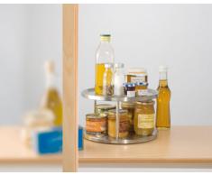 Wenko 2335100, Vassoio girevole in acciaio affinato, 2 piani