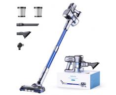 Lubluelu Aspirapolvere senza Fili 25000Pa 235W, Scopa Elettrica senza Fili Aspirapolvere Potente 25V/50Min Batteria Rimovibile Aspirapolvere senza Sacco Leggero per Pavimenti Tappeti (Blu)