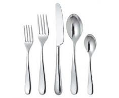 Alessi 5180S5M Nuovo Milano Set di Posate, Acciaio Inossidabile, 5 Pezzi