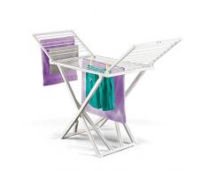 Metaltex Salina 40752014080 - Stendibiancheria pieghevole con ali, in resina, colore: bianco, 20 m