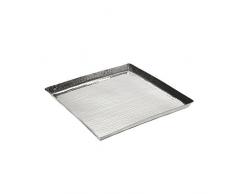 VASSOIO ALLUMINIO QUADRATI MARTELLATOCOLPO DI MARTELLO MASSICCIO VASSOIO DI SERVIZIO VASSOIO INFERIORE MEZZA LUNA QUADRATO + BRILLIBRUM FLYER - Vassoio martellato 40 x 40 cm