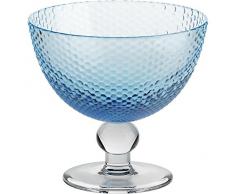 Coppe per gelato, coppe in vetro~BUBBLES~ Blu marino, 11 cm, Vetro trasparente(GELATO VERO powered by CRISTALICA)