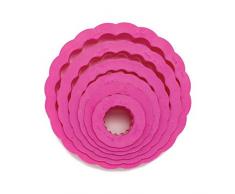 Decora 0255301 Set 6 Tagliapasta Tondo Riccio 1,5 2,5 3,5 5 6,5 8 H 2,2 Cm