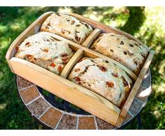 Axtschlag Pane Gar Ciotola in Legno di ciliegio, Pane alla griglia, Multicolore, 30 x 20 x 8 cm, 100 g06 m0000 V