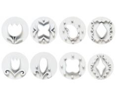 Timbra e taglia 8 decori attrezzo Wilton per pasta di zucchero