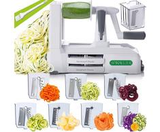 Affetta verdure a spirale con cinque lame, massima resistenza, perfetto per gli amanti della pasta vegetariana