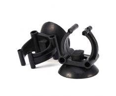 UKCOCO 15 PCS Pesce Serbatoio Scalda Ventosa Clip, Tazze di aspirazione di réchauffeur per Acquario, Pinze Titolare per Aria Tubo Tubo Tubo Titolare (Nero)