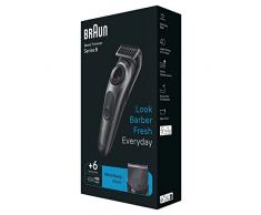 Braun Series 5 Rasoio Elettrico Barba, Con Lama Barba Ultra Affilata, Regolabarba Uomo 40 Lunghezze, Accessori Per Lo Styling, Custodia, 100 Minuti Di Utilizzo Senza Fili, BT5450 Nero Elettrico