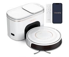 Verefa V60 PRO Robot Aspirapolvere Svuotamento Automatico 2700Pa, Aspirapolvere Robot Pulizia Programmata 150Min, Compatibile con Alexa, App, Pavimenti Duri, Tappeti e Peli di Animali Domestici