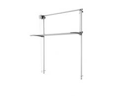 foxydry Wall Stendibiancheria da Parete, stendino Verticale, saliscendi in Alluminio e Acciaio (Grigio, 100)