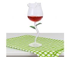 Xming Bicchieri da Vino Rosso a Forma di Rosa,Bicchieri da Vino a Forma di Rosa Coppe da Cocktail, Bicchiere da Vino Moderno con Stelo - Tazza da Cocktail Personalizzata in Calice da Vino in Vetro