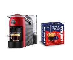 Lavazza, A Modo Mio Jolie, Macchina per Caffè con 64 Capsule Crema e Gusto Classico Incluse, Silenziosa, Poggia Tazza Rimovibile, Spegnimento Automatico, Componenti Lavabili, Rossa