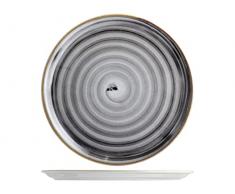 Saturnia Piatto Pizza/Sottopiatto Modello Circus 31cm tonalità Grigio, Lavabile in Lavastoviglie, Design Moderno ed Elegante, Colore Acceso per la Tua tavola, 5628331