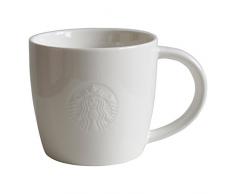 STARBUCKS Tazza da caffè bianca Tazza Coffee Mug Fore Here Serie 8oz
