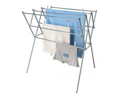 Maximex 3774017500 Stendibiancheria telescopico, Acciaio inossidabile, 54-92 x 96.5 x 65.5 cm, Lucido, argento, ripiegabile