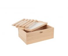 Porta Pane, Coperchio Tagliere + Cassettina Servi Pane, Contenitore in Legno per Pane, Coperchio Tagliere Raccogli Briciole