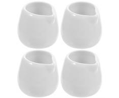 Yardwe Mini Lattiera In Ceramica Senza Manico Piccola Lattiera Per Caffè Brocca Per Salse Bianche Mini Lattiera Cucina 4Pz