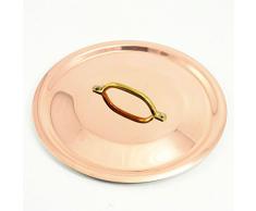 Pentole Agnelli ALCU12928 Coperchio con Ponticello in Ottone, Rame, 28 cm