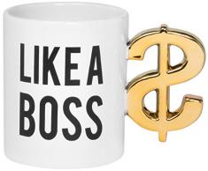 Thumbs Up! Mug Tazza Like a Boss, Ceramica, Bianco, 12x8x9.5 cm