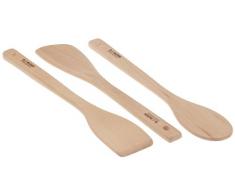 Alessi AJM27SET Set Utensili da Cucina di Design in Legno, Composto da 2 Cucchiai e 1 Paletta